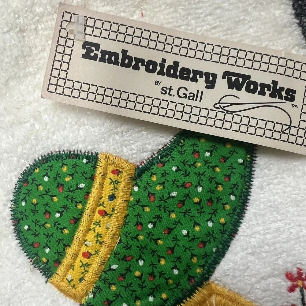 Vtg CANNON  kitchen towel Sugar & Spice Farmer & Sun Bonnet Oven Mitt Pot Holder